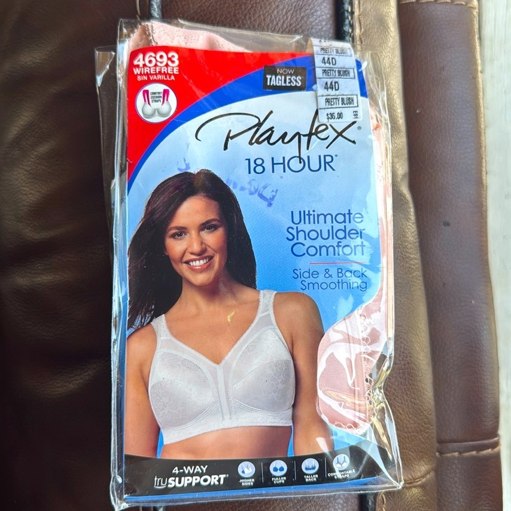 Playtex White Ultimate Shoulder Comfort Bra